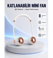 5 Kanatlı Sessiz Mini Fan 3 Vitesli Katlanabilir Asılabilir