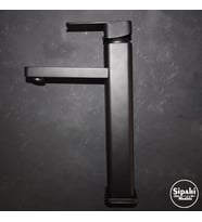 Sipahi Marble Siyah Dikdörtgen Çanak Lavabo Bataryası
