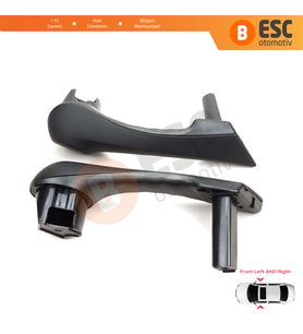 Renault Megane MK2 2002–2009 7701475315 7701475316 İçin Ön İç Kapı Çekme Kolçak Tutamak Takımı Siyah