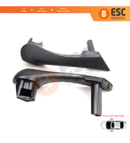 Renault Megane MK2 2002–2009 7701475315 7701475316 İçin Ön İç Kapı Çekme Kolçak Tutamak Takımı Siyah