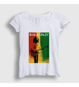 Presmono Kadın Beyaz Legend Bob Marley T-Shirt 264962tt