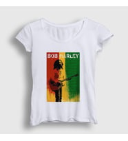 Presmono Kadın Beyaz Legend Bob Marley T-Shirt 264962tt