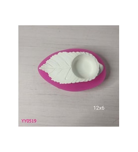 YY0519 Tek Yaprak Tealight Mumluk Silikon Kalıp