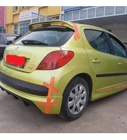 Peugeot 207 Arka Tampon Eki karlık difüzör (fiber boyasız ürün )