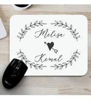 Kişiye Özel İki İsimli Sevgililere Özel Mousepad