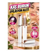 USB Şarjlı LED Işıklı Yüz Epilatörü Kaş Bıyık ve Tüy Alma Aleti Çift Başlıklı