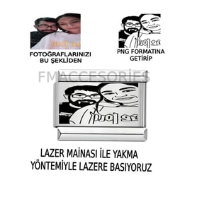 İtalyan Çelik Charm Renkli Fotoğraf Baskılı 1 Adet Charm Türkiye De Ilk Fmaccesories Farkıyla
