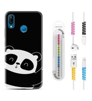 Huawei P20 Lite Mate 10 20 Lite Pro P40 Lite KılıfKablo Koruma Spiral Silikon Bay Bay Panda 1784