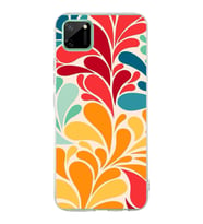 PrintiFy Realme C11  ile Uyumlu 1mm Slim Fit Retro Renkler 5 Baskılı Şeffaf  Kılıf