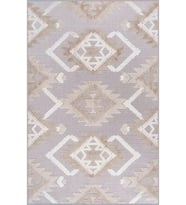 Eliana Home Baskılı, Yıkanabilir Kaymaz Taban Salon Halısı LNA0728 100x150 cm (Bej)