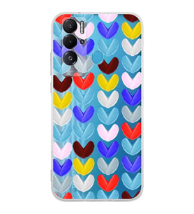 PrintiFy Teco Pova Neo ile Uyumlu 1mm Slim Fit Water Color 1 Baskılı Şeffaf  Kılıf