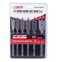 Bay-Tec MU1579 Yaprak Matkap Ucu Ahşap Delme Takımı Seti 6Pcs