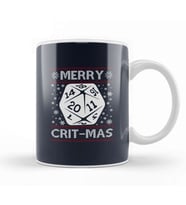 Dungeons And Dragons Merry Critmas Christmas Knit Pattern Kupa Bardak Porselen