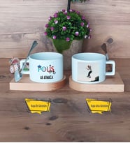 Polis Kupa Bardak Ahşap Altlıklı Kısa Fotoğraflı Dünya Polisler Günü Hediyesi