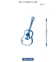 Gitar 5 cm Minimal geçici Dövme Yarı Kalıcı Geçici Dövme