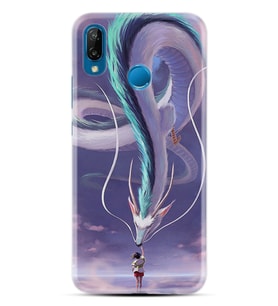 Huawei P20 Lite Mate 10 20 Lite Pro P40 Lite KılıfDesemli Silikon Kız ve Ejderha 1742