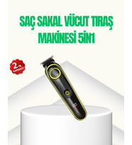 Mey İthalat® 5-in-1 Saç ve Sakal Şekillendirici Erkek Bakım Seti
