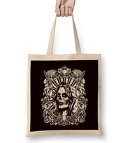 Santa Muerte Sugar Skull Mexican Dead Mexico Female Deity Bez Çanta Uzun Saplı