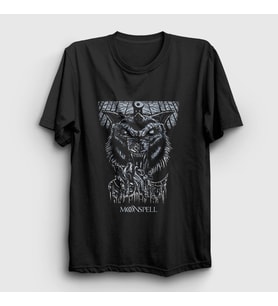 Presmono Unisex Siyah Wolf Moonspell T-Shirt 166067tt