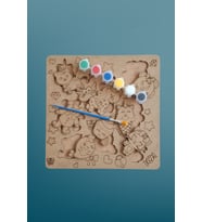 Çocuklar İçin Zeka ve Beceri Geliştiren Ahşap Boyama Puzzle Seti