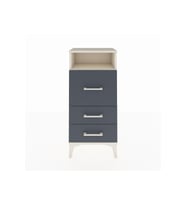 Arges Komodin Tek Raflı 3 Çekmeceli 44x30x96 Aytaşı-Antrasit