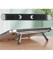 Siyah 2 Kademeli Katlanabilir ve Yapışkanlı Laptop Standı