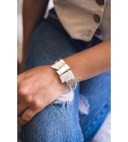 925 AYAR GÜMÜŞ AMORF ŞEKİLLİ BİLEKLİK