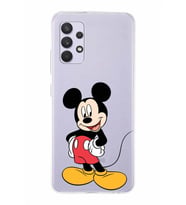 Samsung Galaxy A32  Kapak Mickey Mouse Tasarımlı Şeffaf Silikon Kılıf