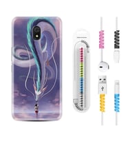 Xiaomi Redmi 8A 8 Pro 9C 9T 10C 11T Pro Kılıf Kablo Koruma Spiral Silikon Kız ve Ejderha 1742