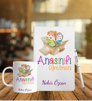 Ana sınıfı Öğretmenlerine Özel Defter Kalem Kupa Hediye Seti