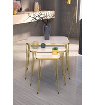 Zigon Sehpa Kr Gold Beyaz Tel
