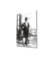 Atatürk Portre Cam Tablo Modern Ev Ofis Salon Hediyelik Büyük Tablo Duvar Dekoru (Çok Renkli)