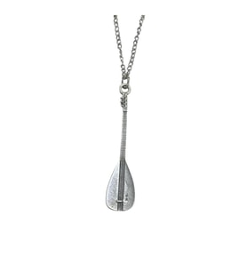 Anadolu Ezgisi  Saz Figürlü Unisex Kolye – 60 Cm Zincir (Gümüş)
