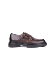 Shoetyle - Kahverengi Hakiki Deri Tokalı Erkek Klasik Ayakkabı 115-K575