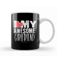 Cute I Love My Awesome Girlfriend Boyfriends Kupa Bardak Porselen