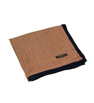 Mısırlı Eşarpları Biyeli Müslin Düz Renk Eşarp 100x100cm (Kiremit - Siyah)
