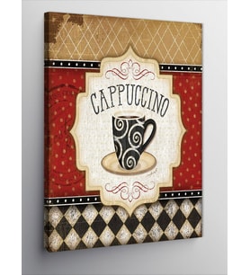 Kanvas Tablo Cappuccino Kahve Temalı