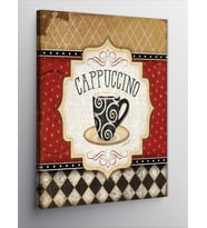 Kanvas Tablo Cappuccino Kahve Temalı