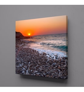 KIYIYA VURAN DALGA KANVAS TABLO 40x40cm (Karışık)