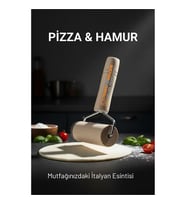 Pizza Merdanesi - Profesyonel Ahşap Saplı  Hamur Açma Merdanesi -