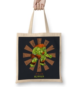 Blanka Street Fighter Retro Japanese Bez Çanta Uzun Saplı