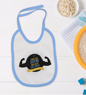 BK Kids Mavi Bebek Mama Önlüğü - Model 68