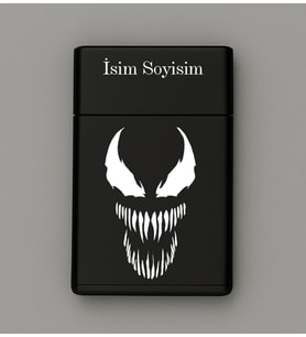 Venom Desenli Metal Tabaka – Kişiye Özel İsimli Hediyelik