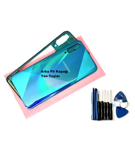 Tkgz Samsung Galaxy A50S A507 KASA Arka Pil Batarya Kapağı (TAMİR SETİ) YEŞİL