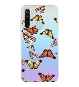 PrintiFy Xiaomi Redmi Note 8 ile Uyumlu 1mm Slim Fit Water Color 2 Baskılı Şeffaf  Kılıf