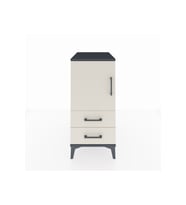 Kronos Komodin 2 Raflı 2 Çekmeceli Tek Kapaklı 44x59x96 Antrasit-Aytaşı