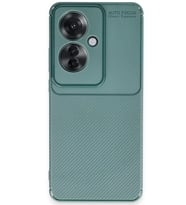 Newface Oppo Reno 11F Kılıf Auto Focus Karbon Kapak - Koyu Yeşil