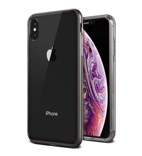 VRS iPhone Xs Max ile Uyumlu Crystal Bumper Kılıf Metallic Black