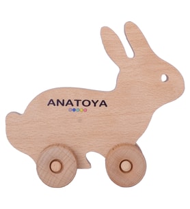 Ahşap İki Boyutlu Oyuncak Tavşan - Anatoya