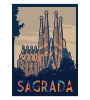 Sagrada Masa Oyunu - Minimalist Seyahat Poster Tarzı - Oyun Sanatı Tablo Ahşap Poster Dekoratif